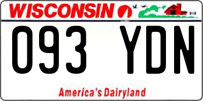 WI license plate 093YDN