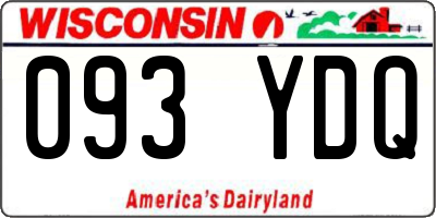 WI license plate 093YDQ