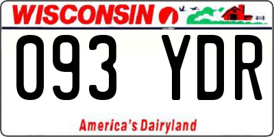 WI license plate 093YDR