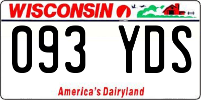 WI license plate 093YDS