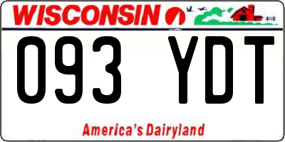 WI license plate 093YDT