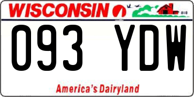 WI license plate 093YDW