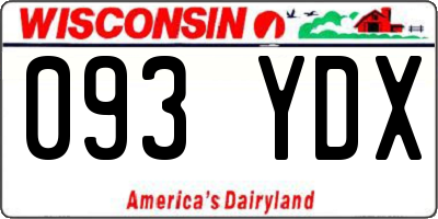 WI license plate 093YDX