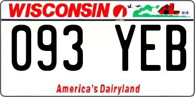 WI license plate 093YEB