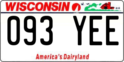 WI license plate 093YEE