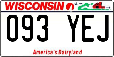 WI license plate 093YEJ