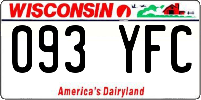 WI license plate 093YFC