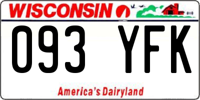 WI license plate 093YFK
