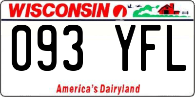 WI license plate 093YFL