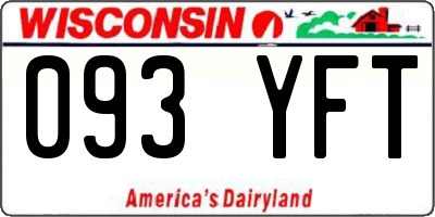 WI license plate 093YFT