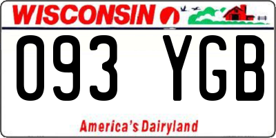 WI license plate 093YGB