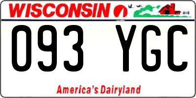 WI license plate 093YGC