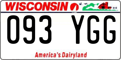 WI license plate 093YGG