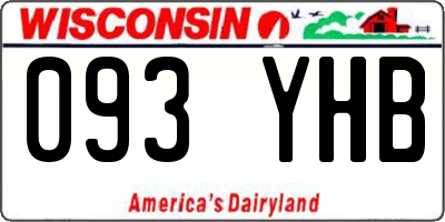 WI license plate 093YHB