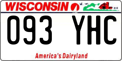 WI license plate 093YHC