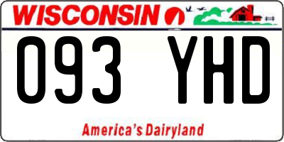 WI license plate 093YHD