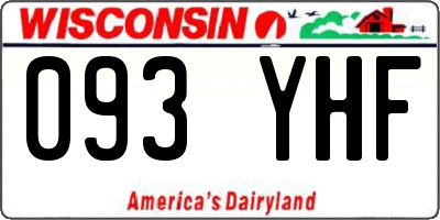 WI license plate 093YHF