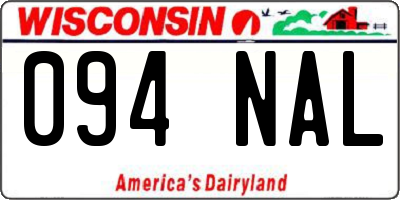 WI license plate 094NAL