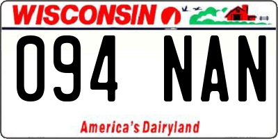 WI license plate 094NAN