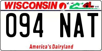 WI license plate 094NAT