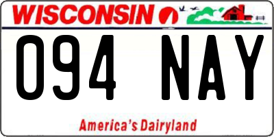 WI license plate 094NAY