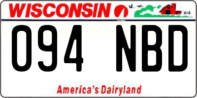 WI license plate 094NBD