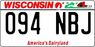 WI license plate 094NBJ