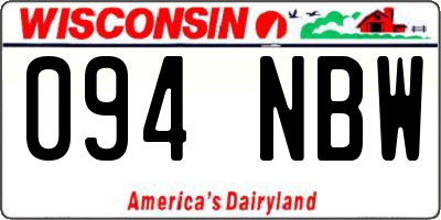 WI license plate 094NBW