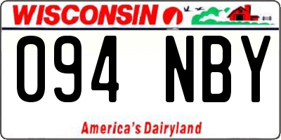 WI license plate 094NBY