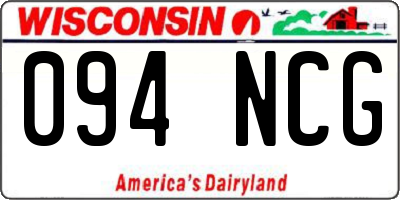 WI license plate 094NCG