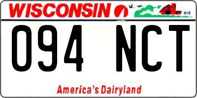 WI license plate 094NCT