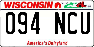 WI license plate 094NCU