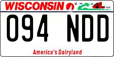 WI license plate 094NDD