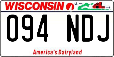 WI license plate 094NDJ