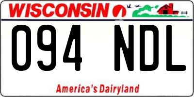 WI license plate 094NDL