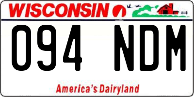 WI license plate 094NDM