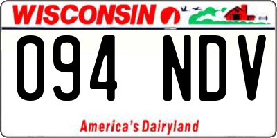 WI license plate 094NDV