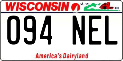 WI license plate 094NEL
