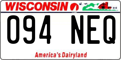 WI license plate 094NEQ