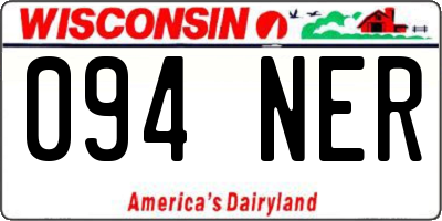 WI license plate 094NER