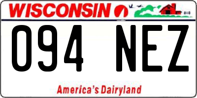 WI license plate 094NEZ