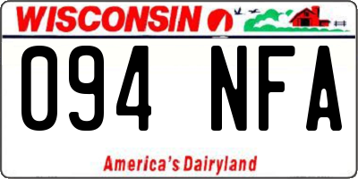 WI license plate 094NFA