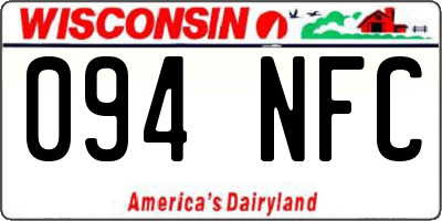 WI license plate 094NFC