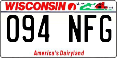 WI license plate 094NFG