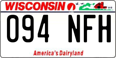 WI license plate 094NFH