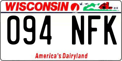 WI license plate 094NFK