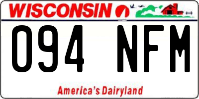 WI license plate 094NFM