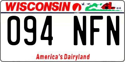 WI license plate 094NFN