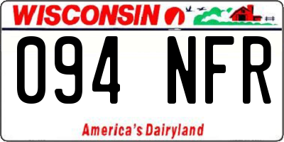 WI license plate 094NFR