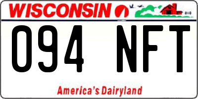 WI license plate 094NFT
